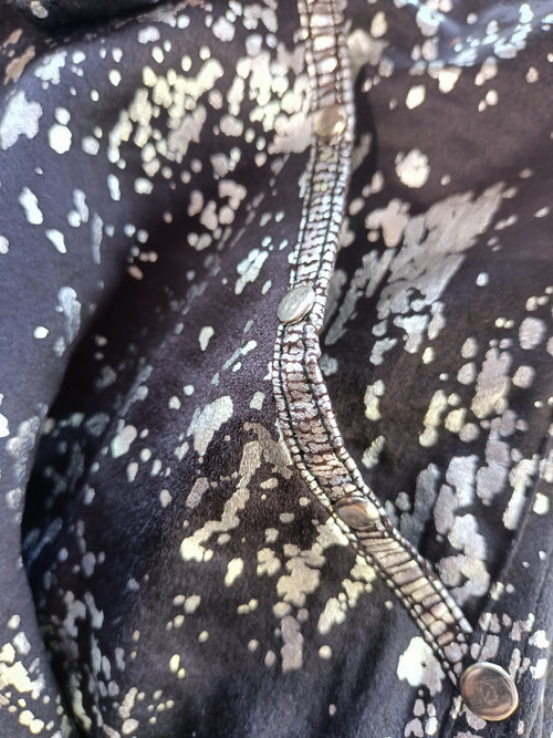 BLACK SILVER SPECKLE SHORTS
