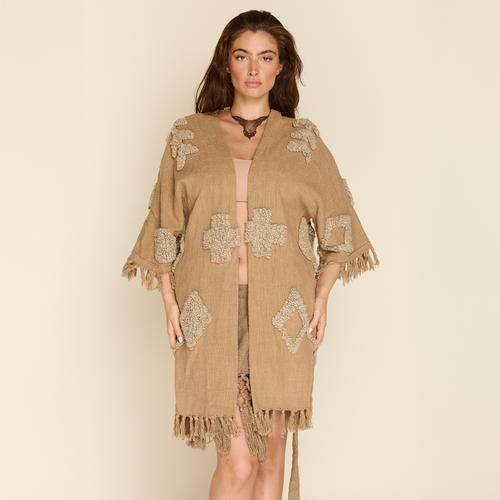 KHAKI LEGO KIMONO