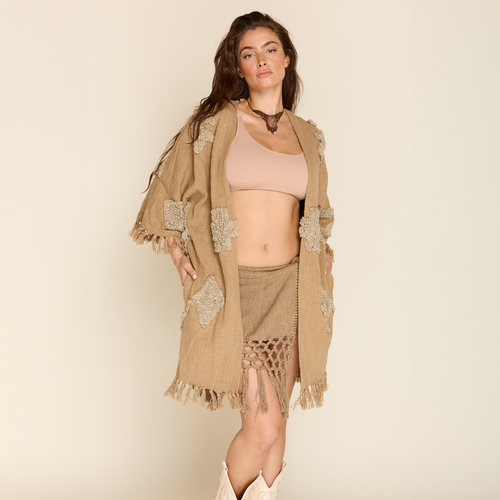 KHAKI LEGO KIMONO