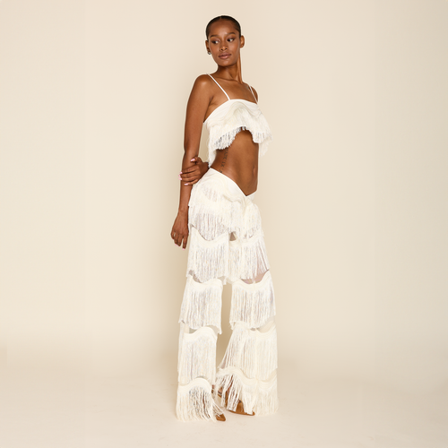 Fringe Wide Leg Pants