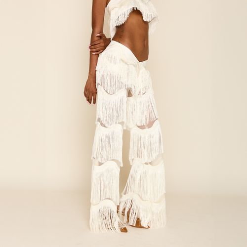 Fringe Wide Leg Pants