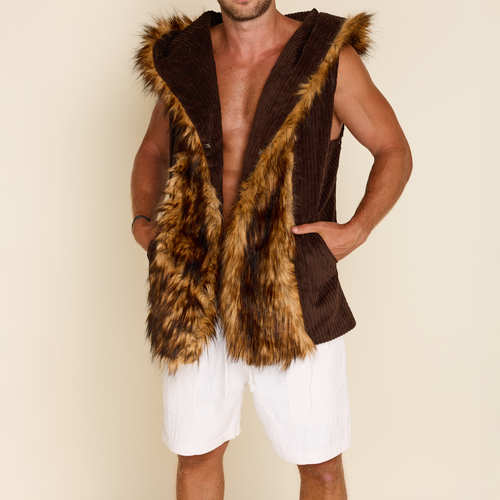 BROWN FUR VEST