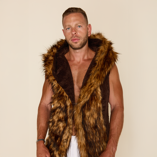 BROWN FUR VEST