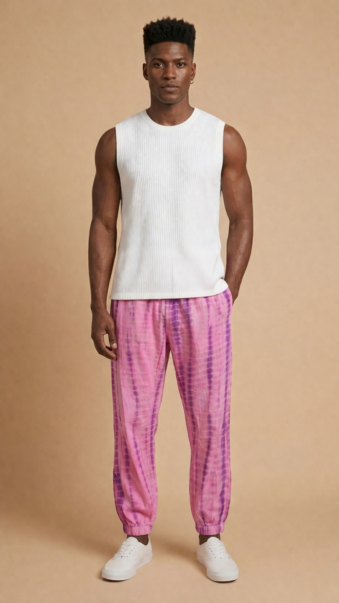 VIBRANT SHIBORI DYE TROUSER