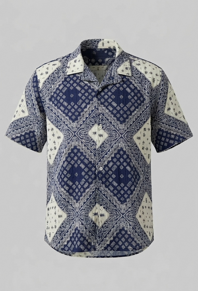 BLUE BANDANA SHIRT