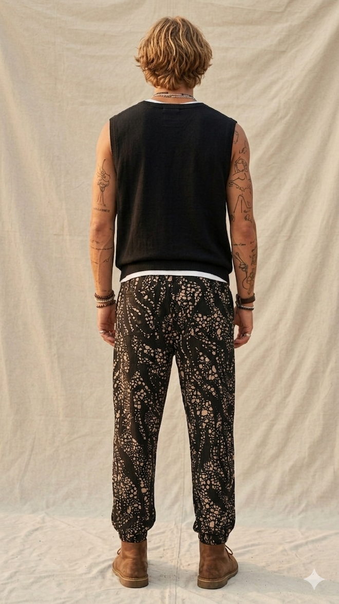 POLKA SCRIBBLE PANTS