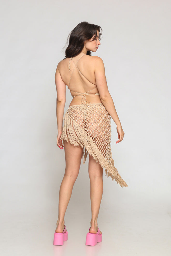 HANDMADE PEARL FRINGE SARONG