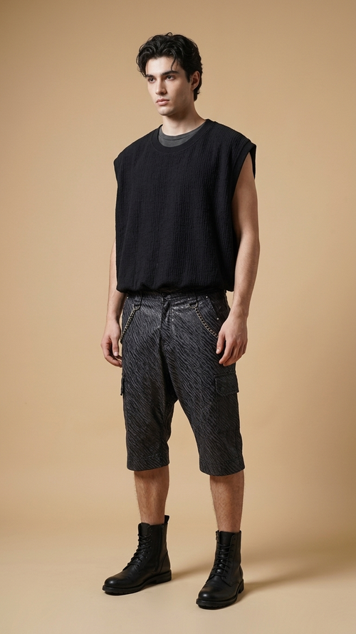 BLACK ZEBRA UTILITY PANTS