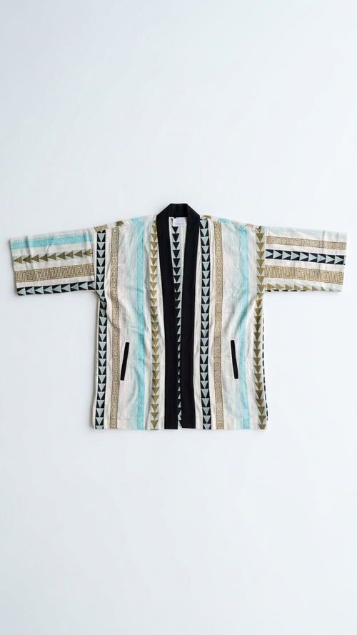 GEOMETRIP MULTICOLOUR KIMONO