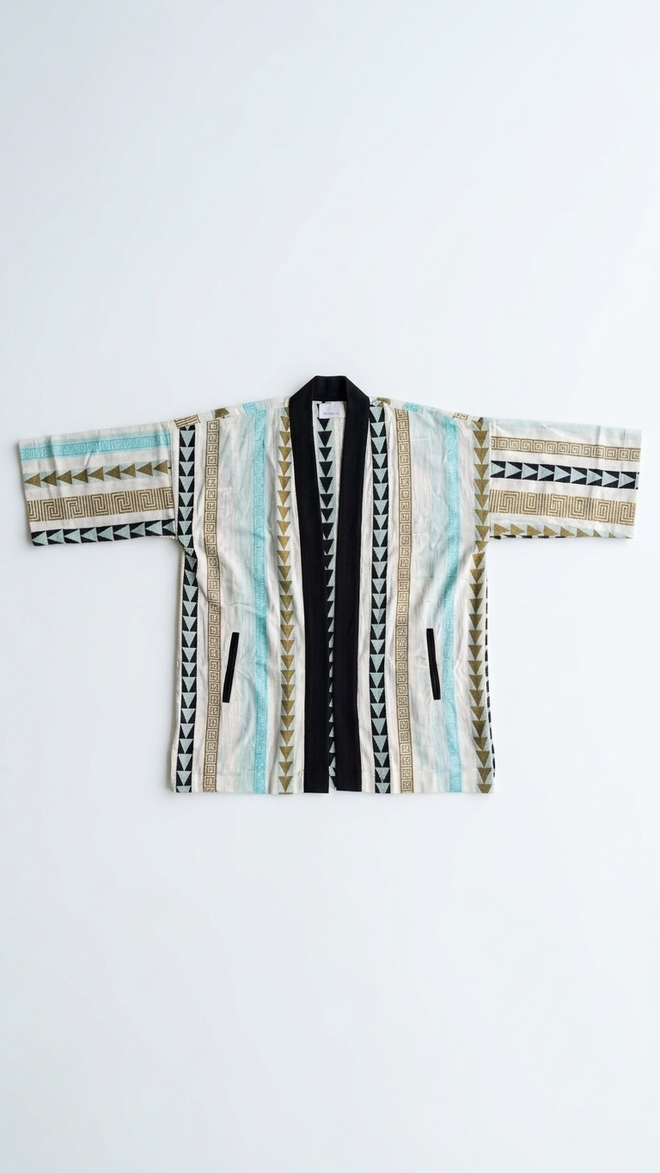GEOMETRIP MULTICOLOUR KIMONO