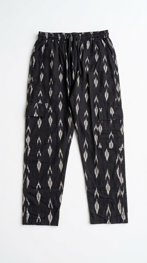 BLACK IKAT PANTS