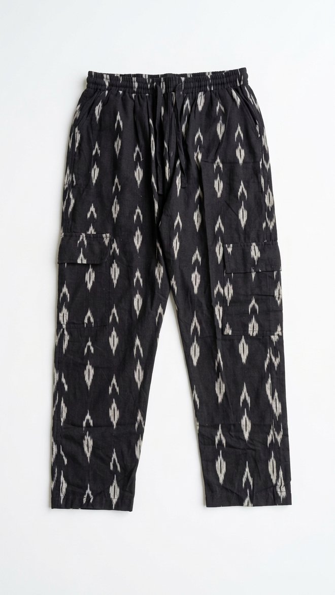 BLACK IKAT PANTS