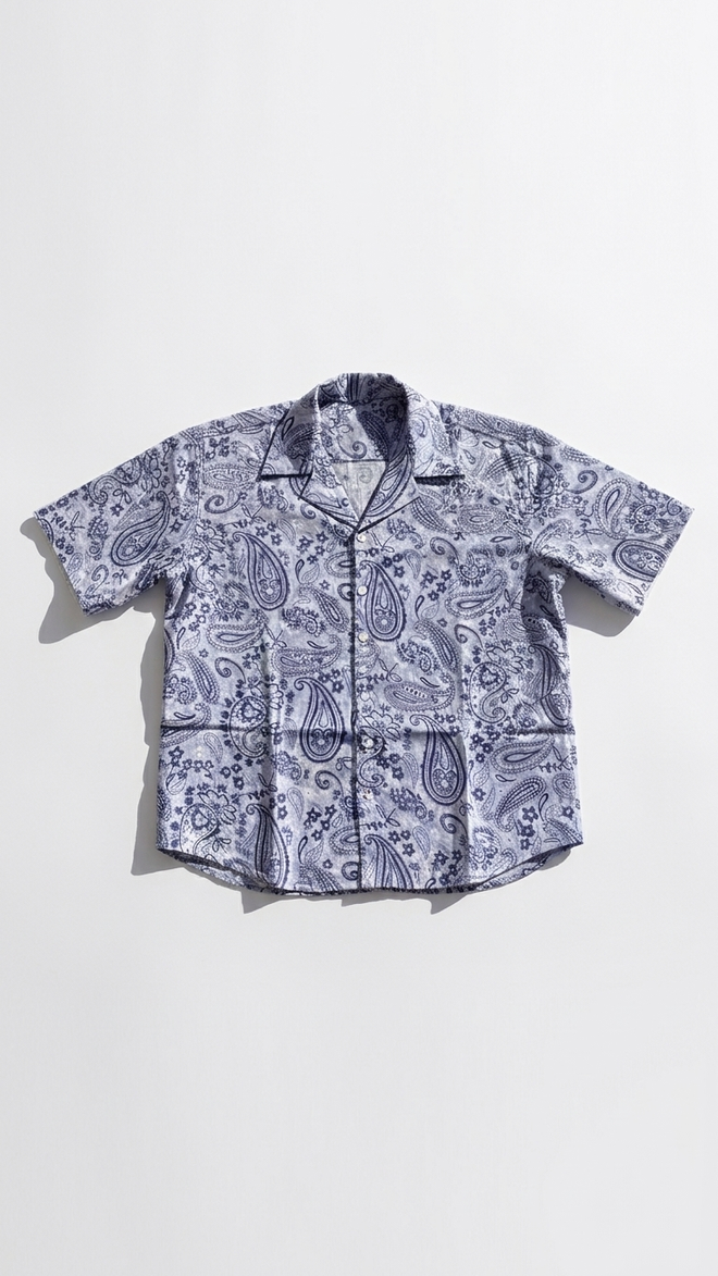 BABY BLUE BANDANA SHIRT