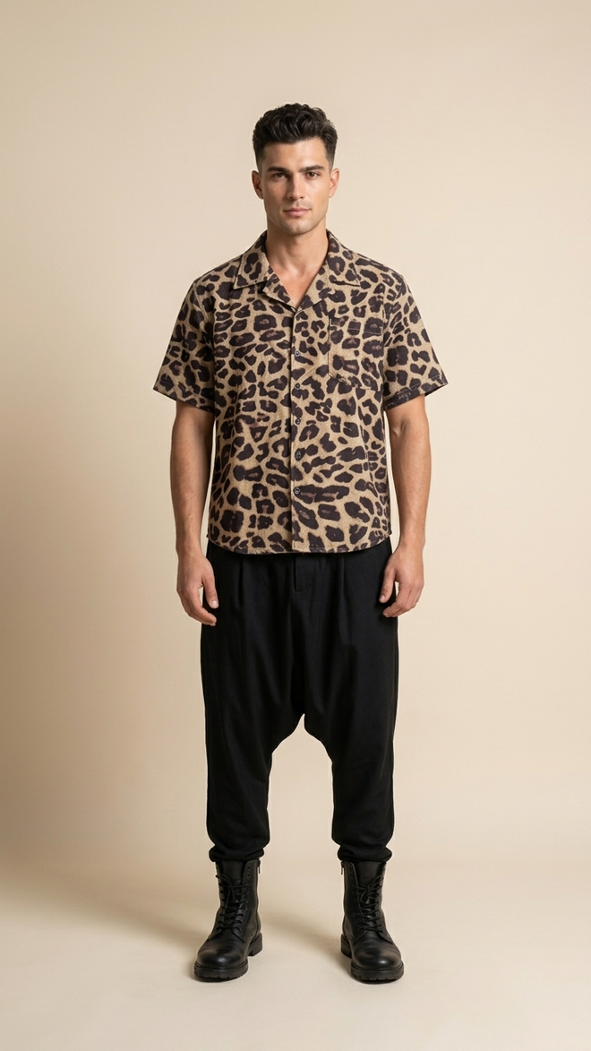 BROWN LEOPARD SHIRT
