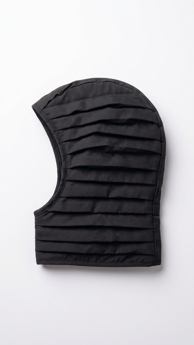 RIBBED NINJA BLACK HOOD