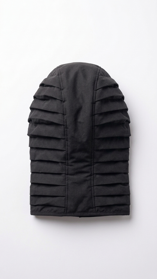 RIBBED NINJA BLACK HOOD