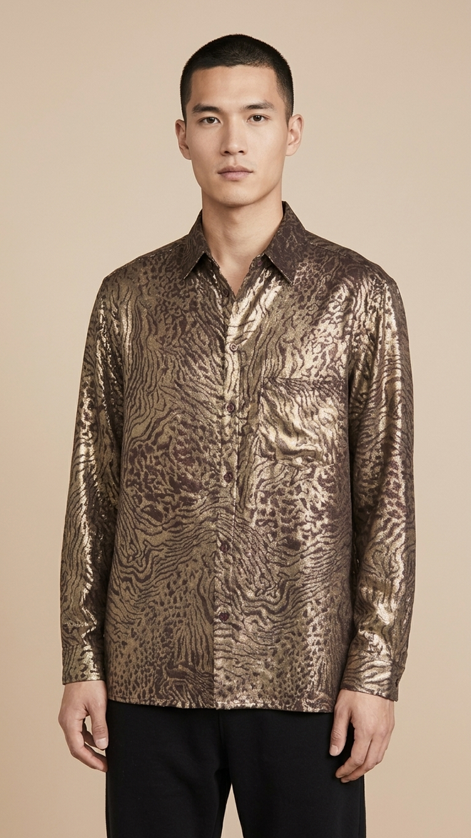 GOLDEN ZOO BUTTON SHIRT