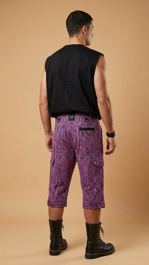 PINK ZEBRA UTILITY PANTS