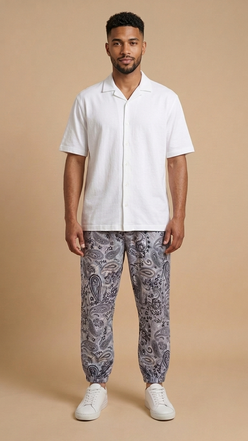 BABY BLUE BANDANA TROUSER