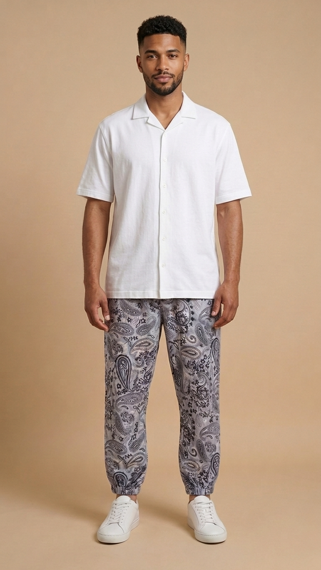BABY BLUE BANDANA TROUSER