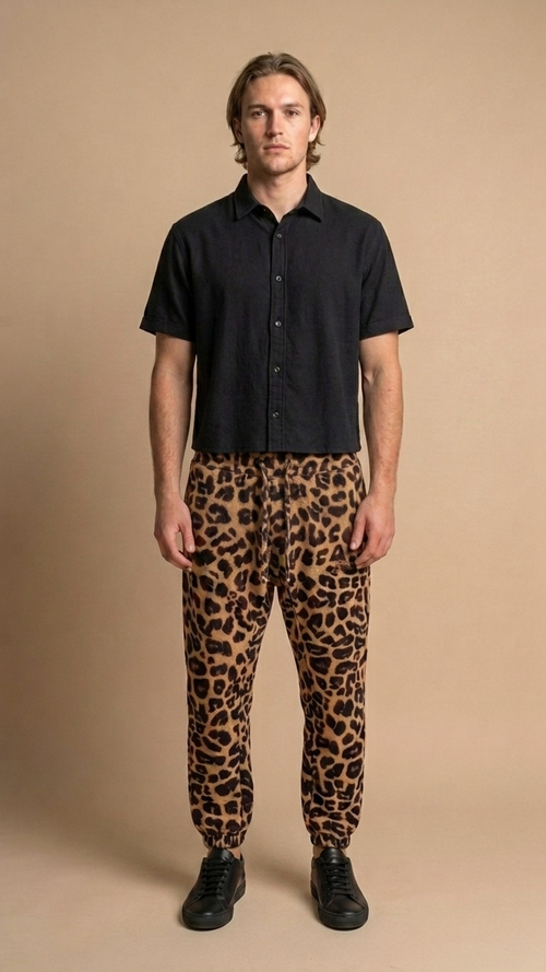 BROWN LEOPARD TROUSER