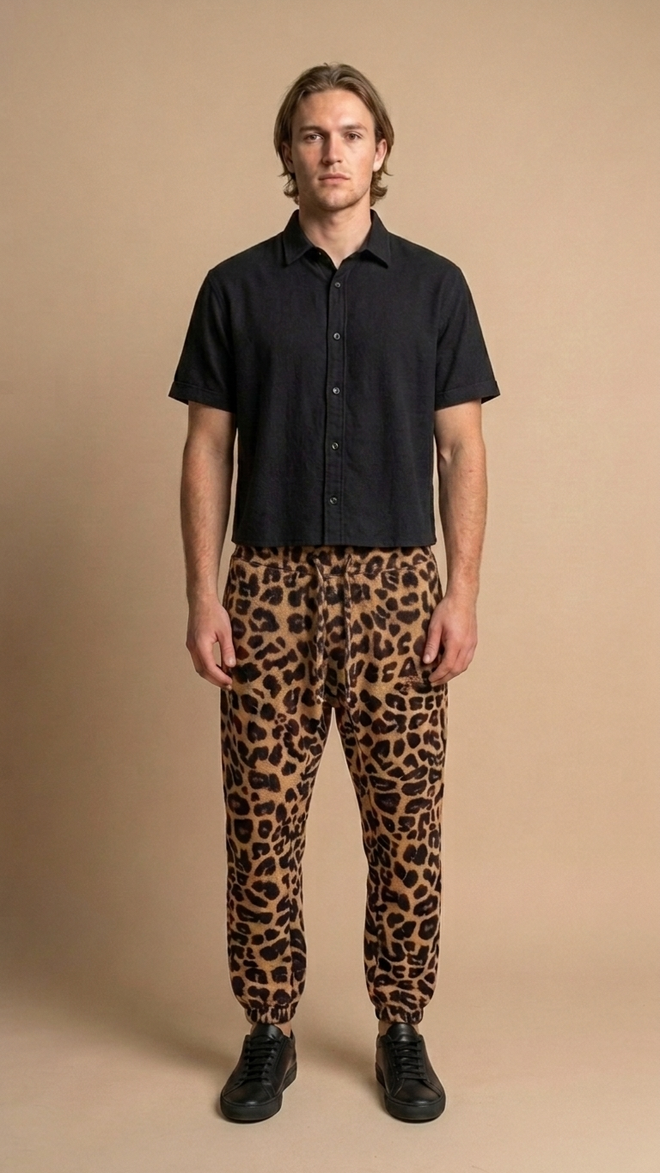 BROWN LEOPARD TROUSER