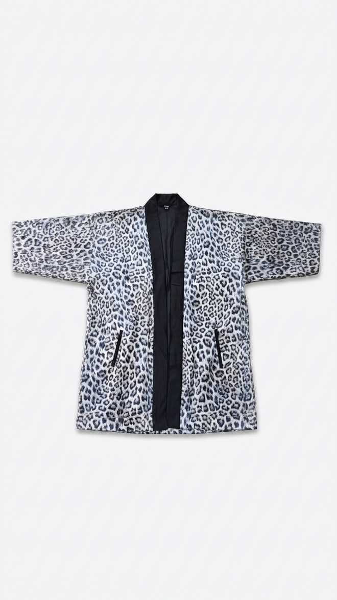 BABY BLUE LEOPARD KIMONO