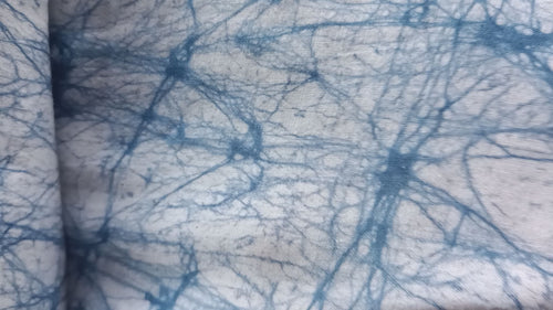 BLUE CRACK DYE CARGO TROUSERS